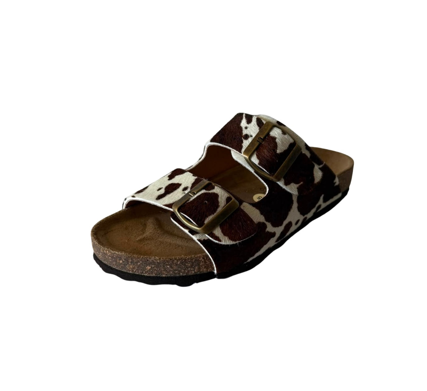 Chinelo de fivela Pelo Castanho