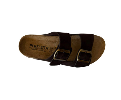 Chinelo de fivela Castanho Escuro