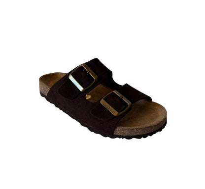 Chinelo de fivela Castanho Escuro