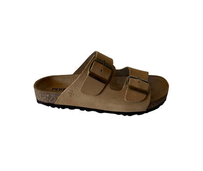 Chinelo de fivela Beje