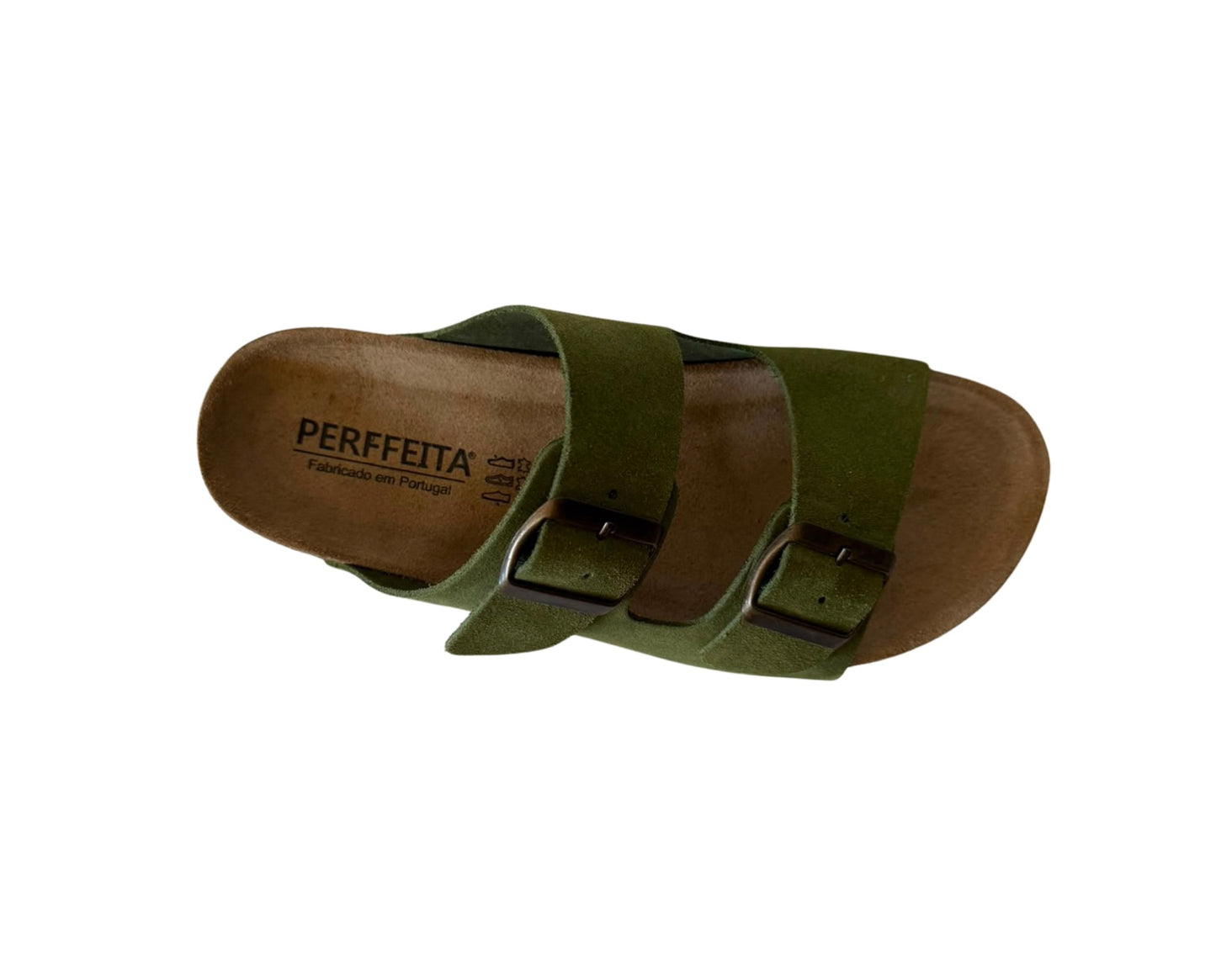Chinelo de fivela Verde Bosco